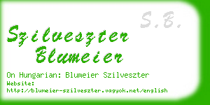 szilveszter blumeier business card